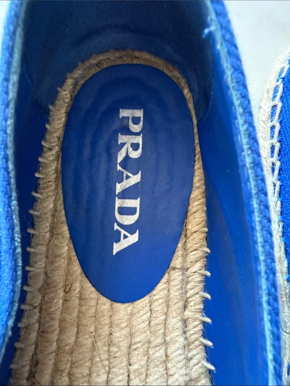 Prada Royal Blue Canvas Espadrilles